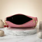 Chic Pink Coach Handbag with Cherry Charms - Image 4